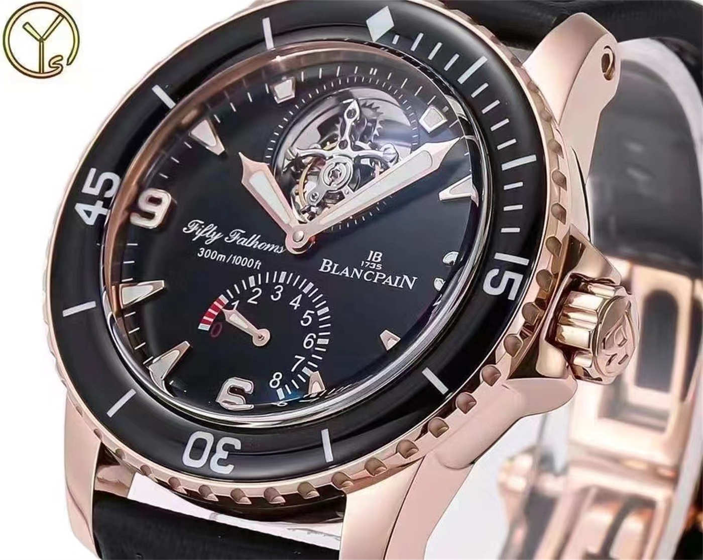 Blancpain Fifty Fathoms Tourbillon 5025-3630-52A Rose Gold 1:1 Homage by YS Factory