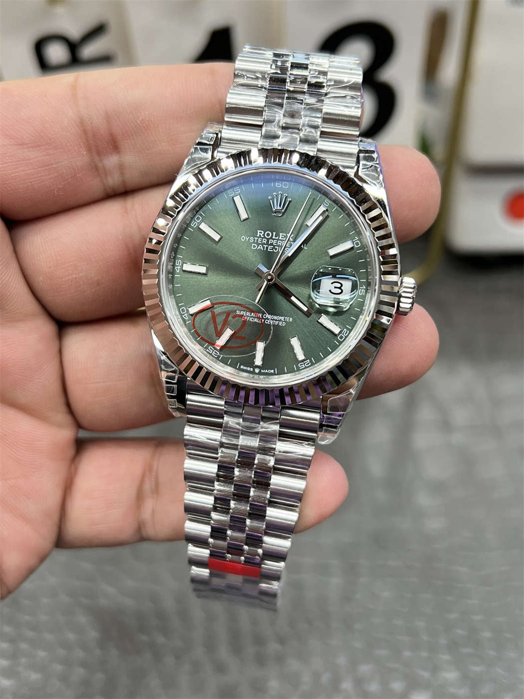 VS Factory Rolex Datejust 41 m126334-0028 Replica – Green Dial V2 Dandong 3235