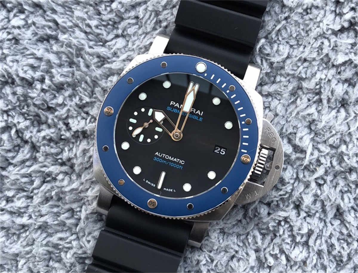 VSF PAM1209 – 42mm Panerai Submersible Small Blue Replica Ceramic Bezel