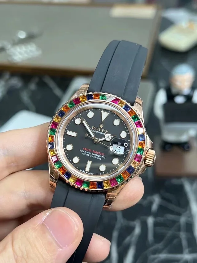VS Factory Replica Rolex Yacht-Master 40 116695SATS Rose Gold Candy Bezel