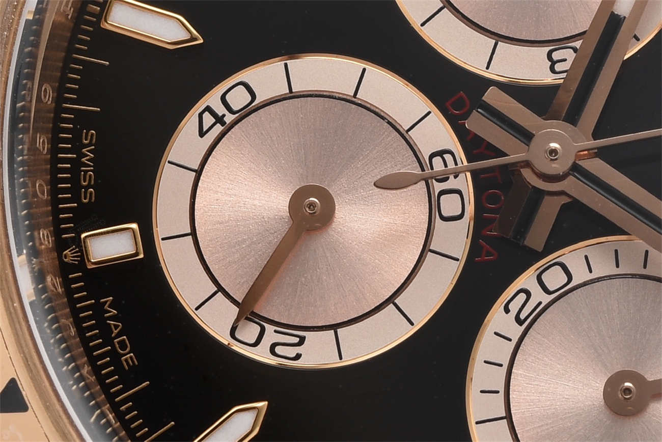 Rolex Daytona 126505 Rose Gold Replica - Black Dial 1:1 Homage