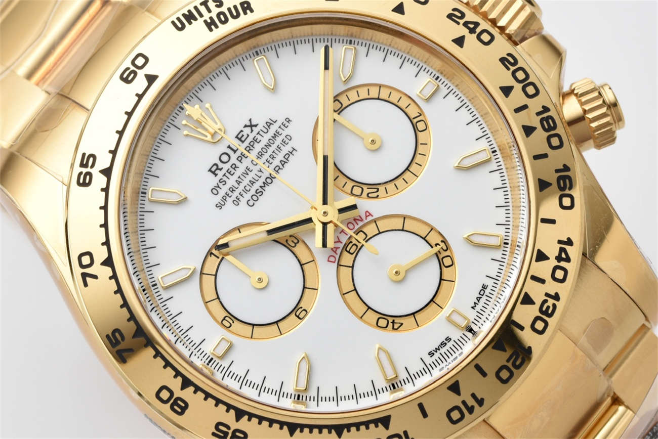 Clean Factory Rolex Daytona 126508 Replica - Yellow Gold White Dial (4131)