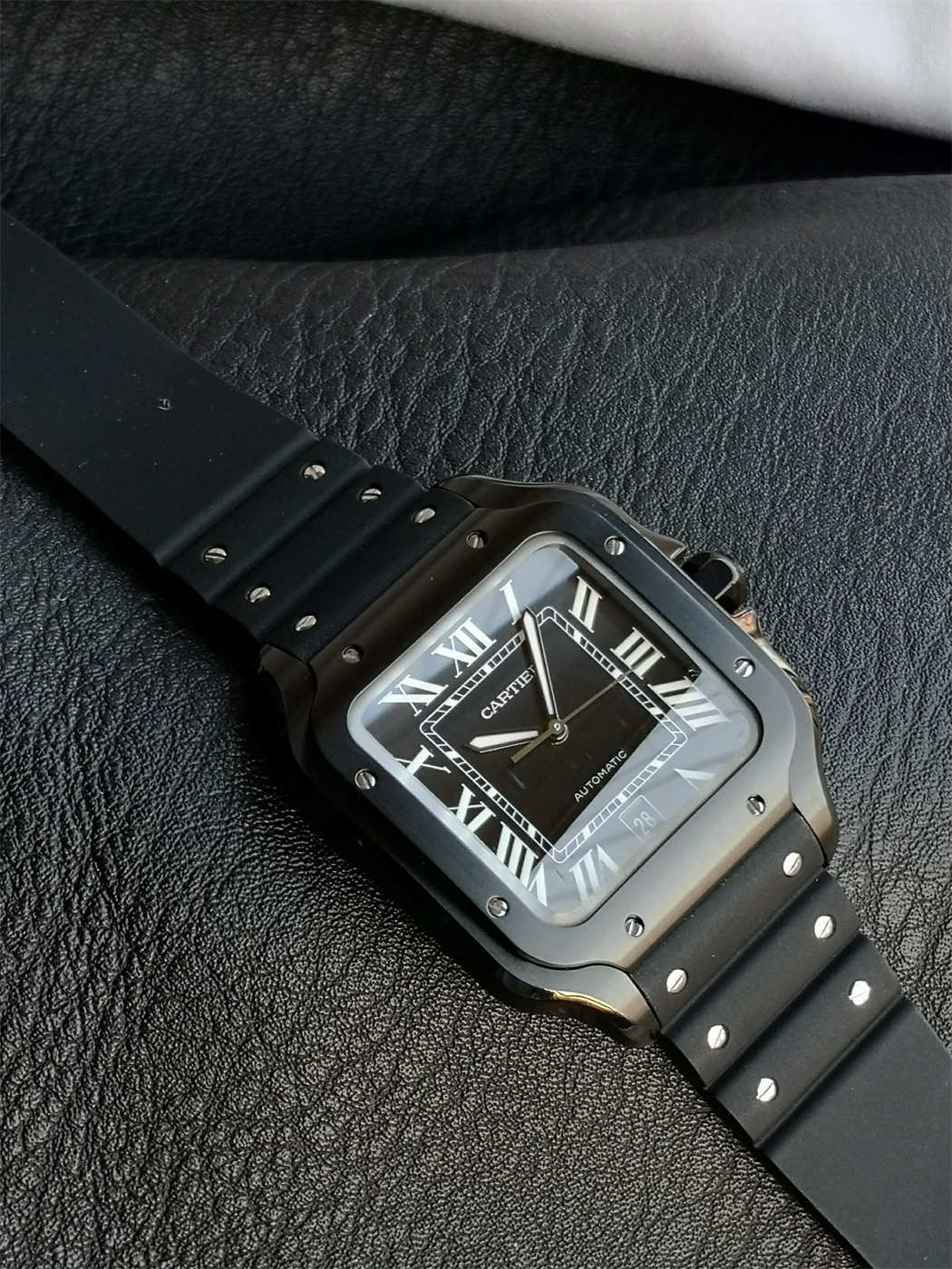 Cartier Santos de Cartier ADLC WSSA0039 Black 1:1 Replica Watch