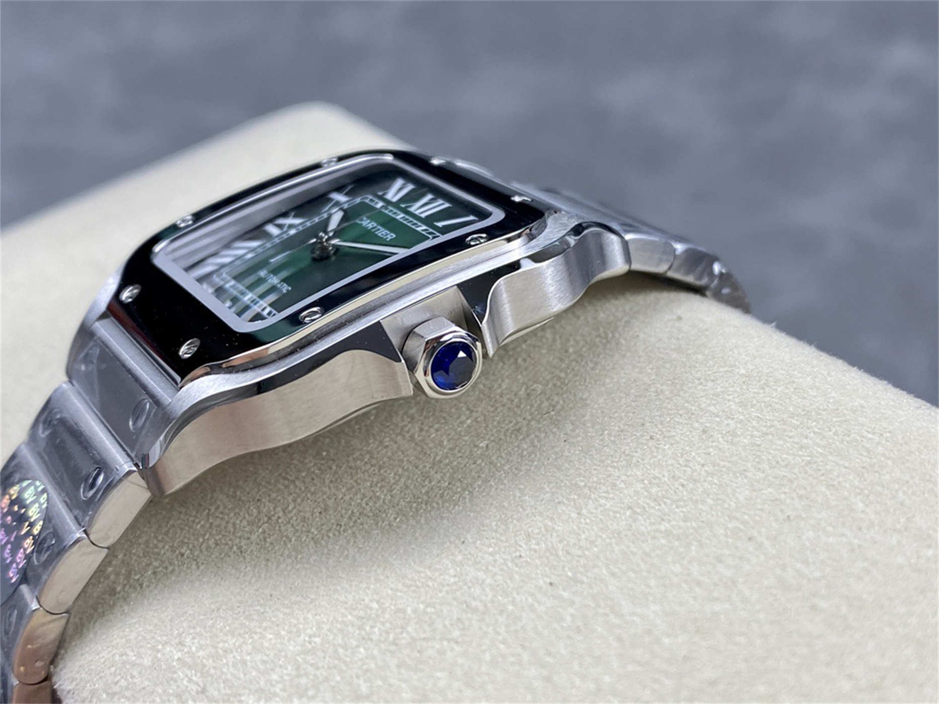 Cartier Santos de Cartier WSSA0061 Green Dial Medium 1:1 Replica Watch