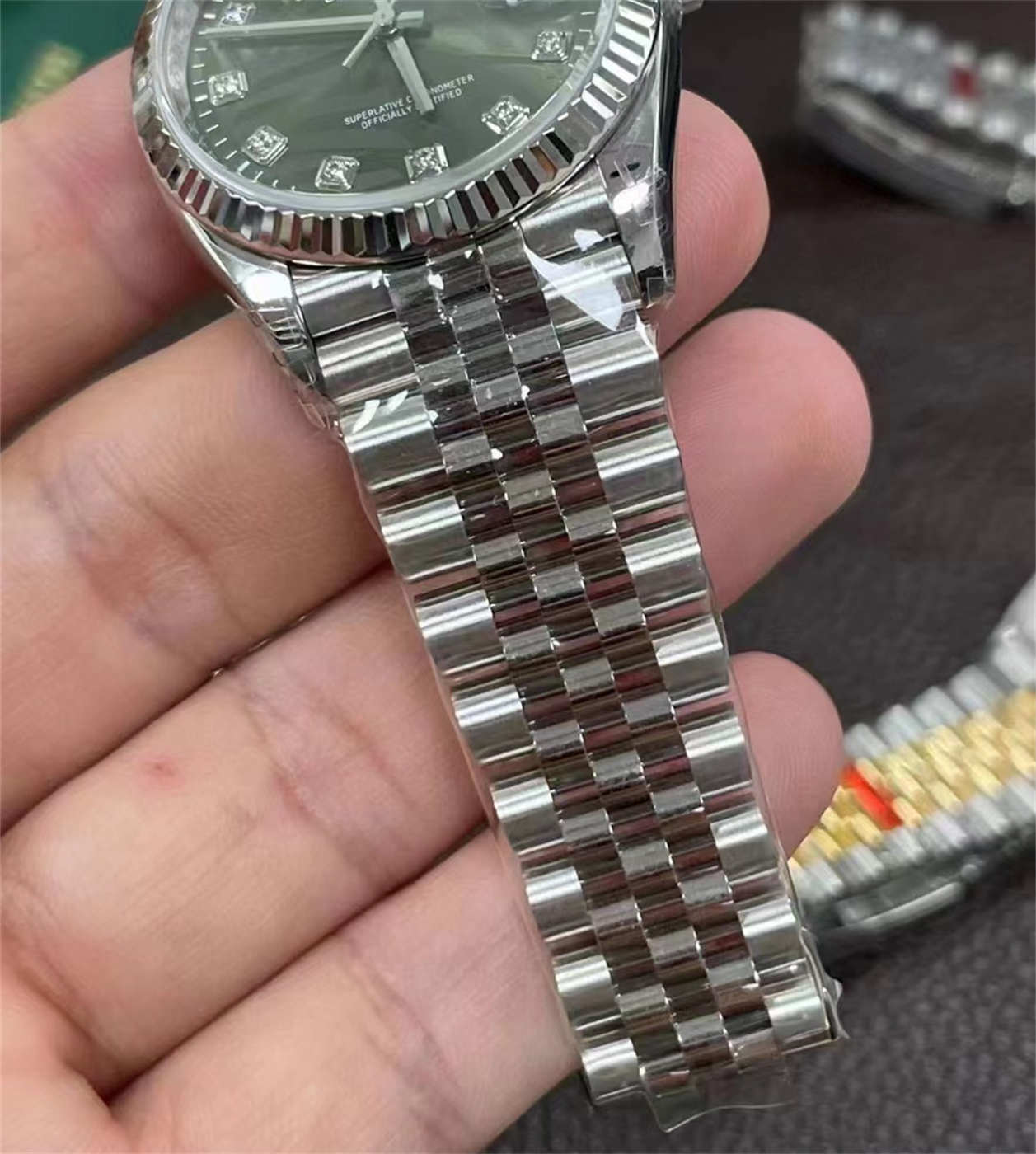 VS Factory Rolex Datejust 36 M126234-0055 Palm Dial Diamond Replica