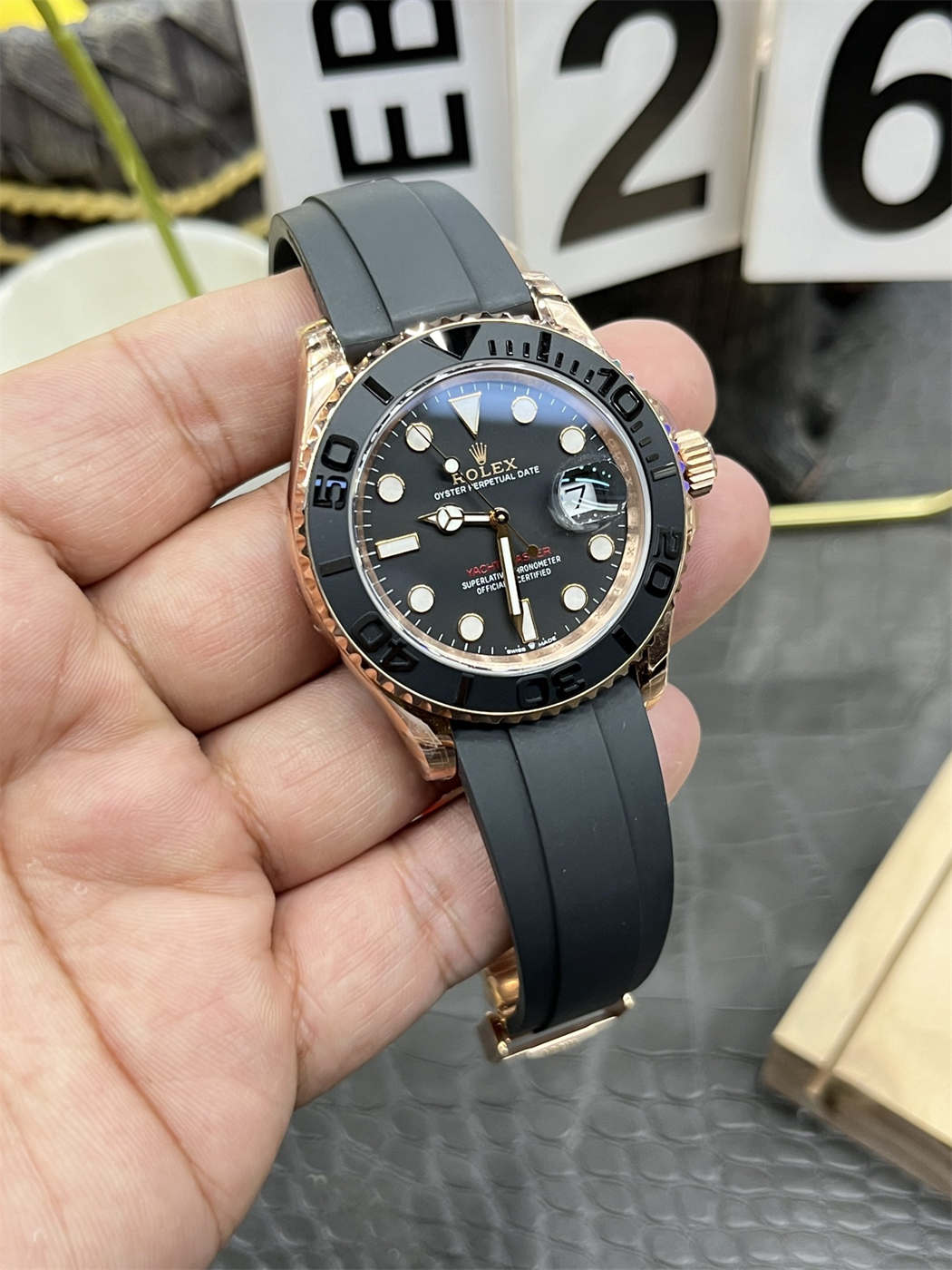 VS Factory Yacht-Master 40 126655 Rose Gold Replica (Dandong 3235)