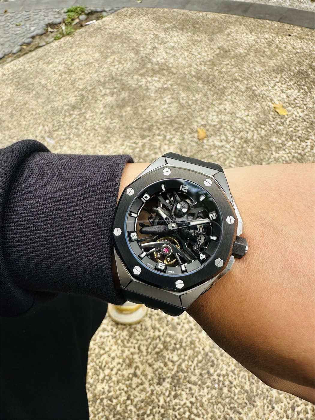Audemars Piguet Royal Oak Concept Tourbillon "Spider-Man" 26631IO.OO.D002CA.01 1:1 Replica – Black Ceramic Style Tourbillon Marvel Edition