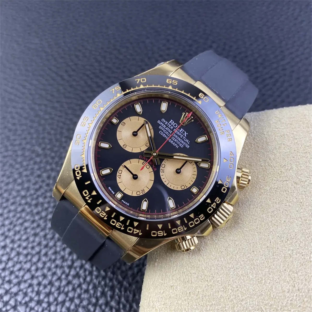 Clean Factory Rolex Daytona 116518LN Replica - John Mayer Gold Dial