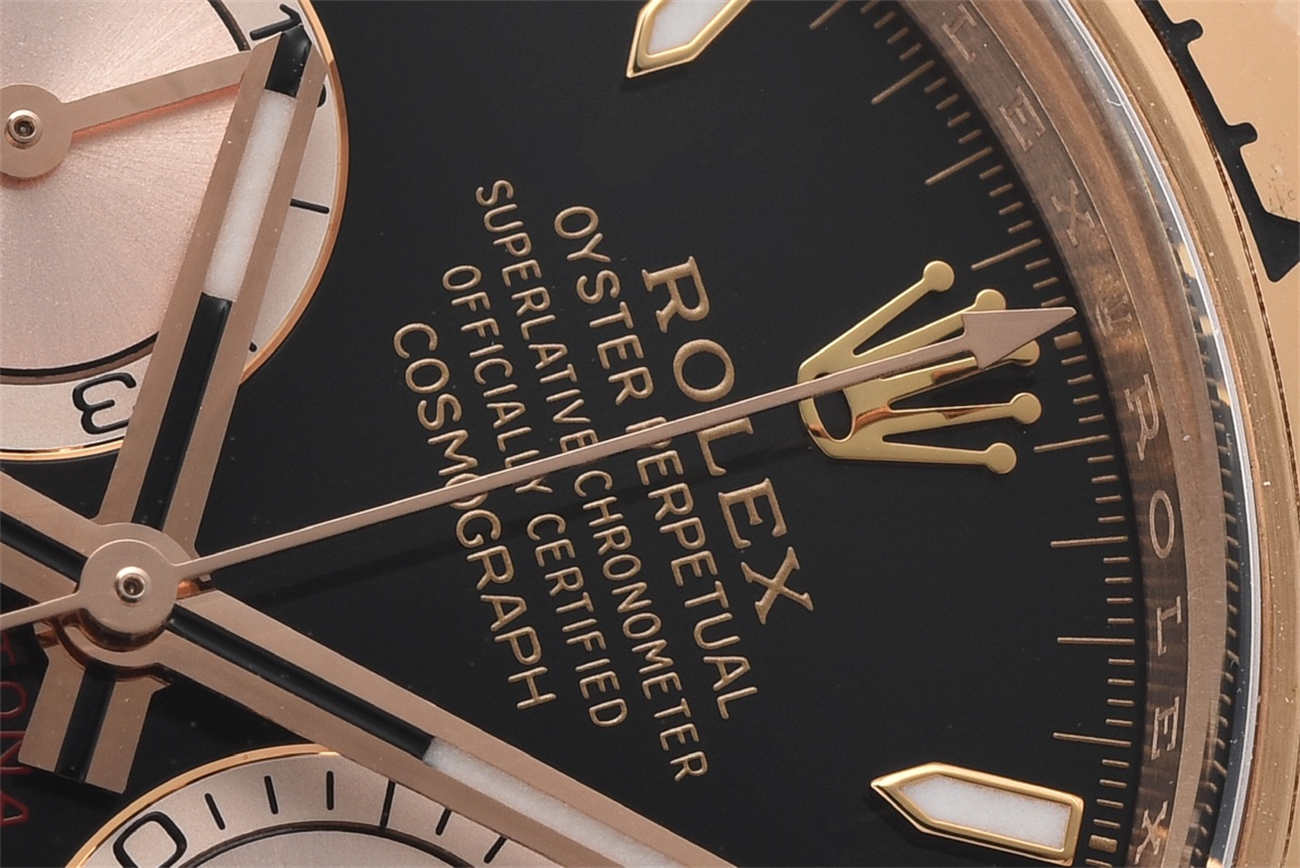 Rolex Daytona 126505 Rose Gold Replica - Black Dial 1:1 Homage