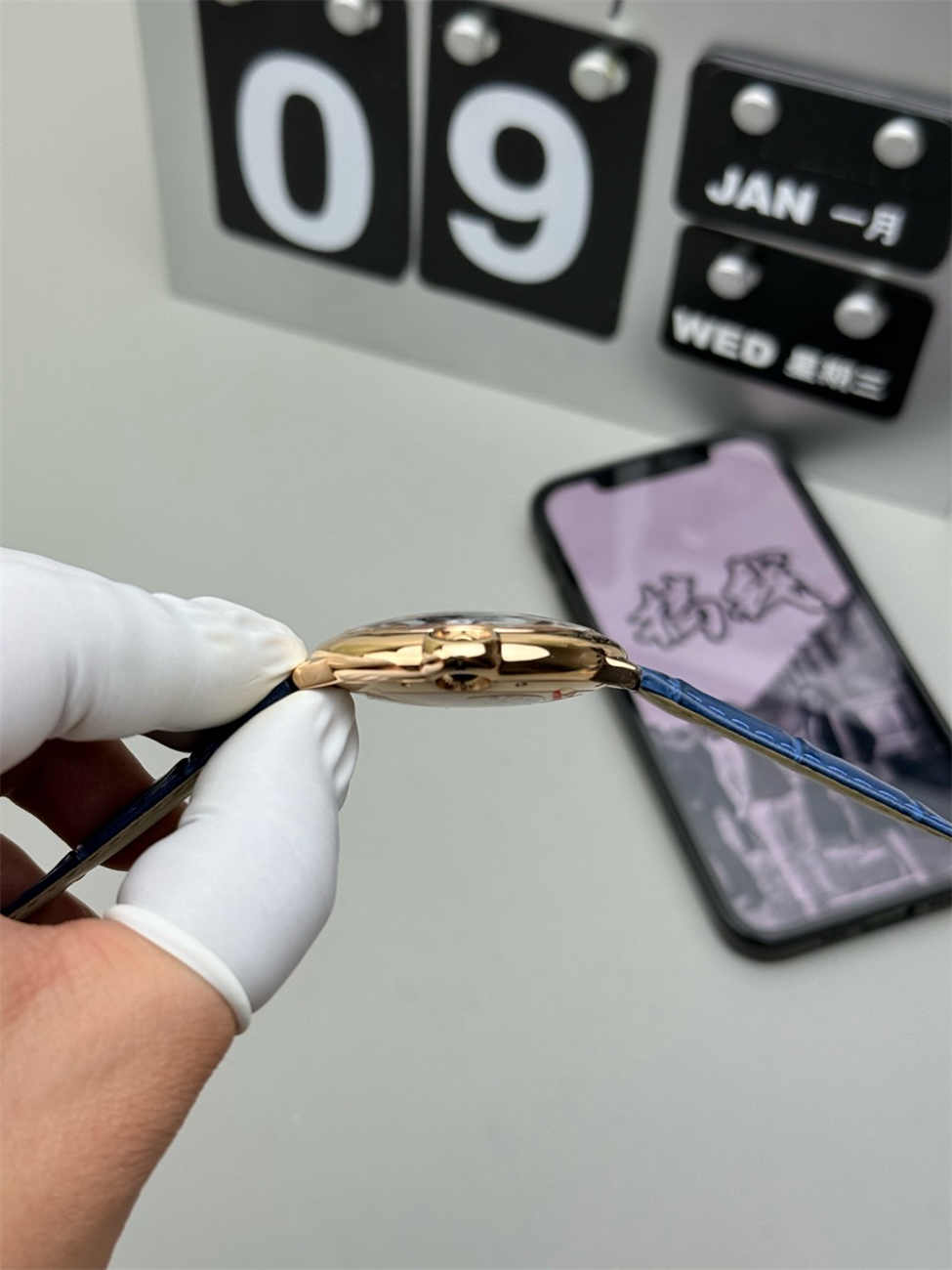 Cartier Ballon Bleu de Cartier 42mm Pink Gold Blue Dial 1:1 Replica Watch