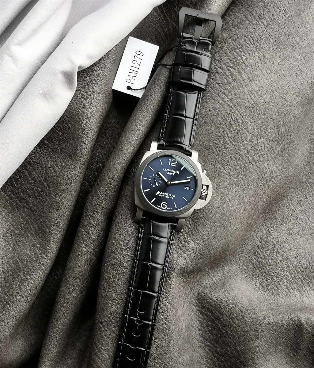 Panerai PAM01279 42mm Titanium Luminor GMT Blue Sunburst 1:1 Replica