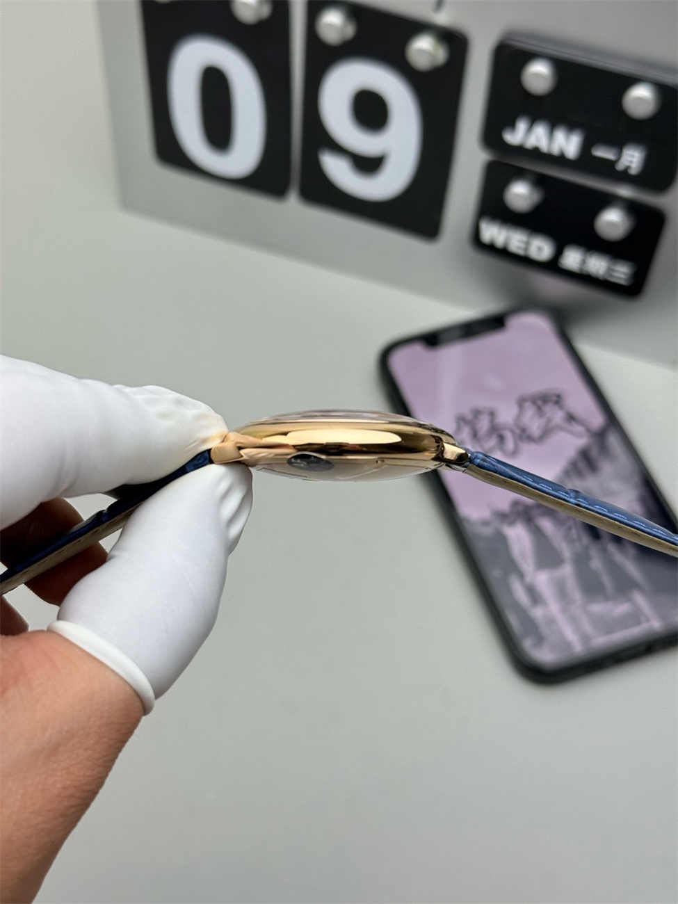 Cartier Ballon Bleu de Cartier 42mm Pink Gold Blue Dial 1:1 Replica Watch
