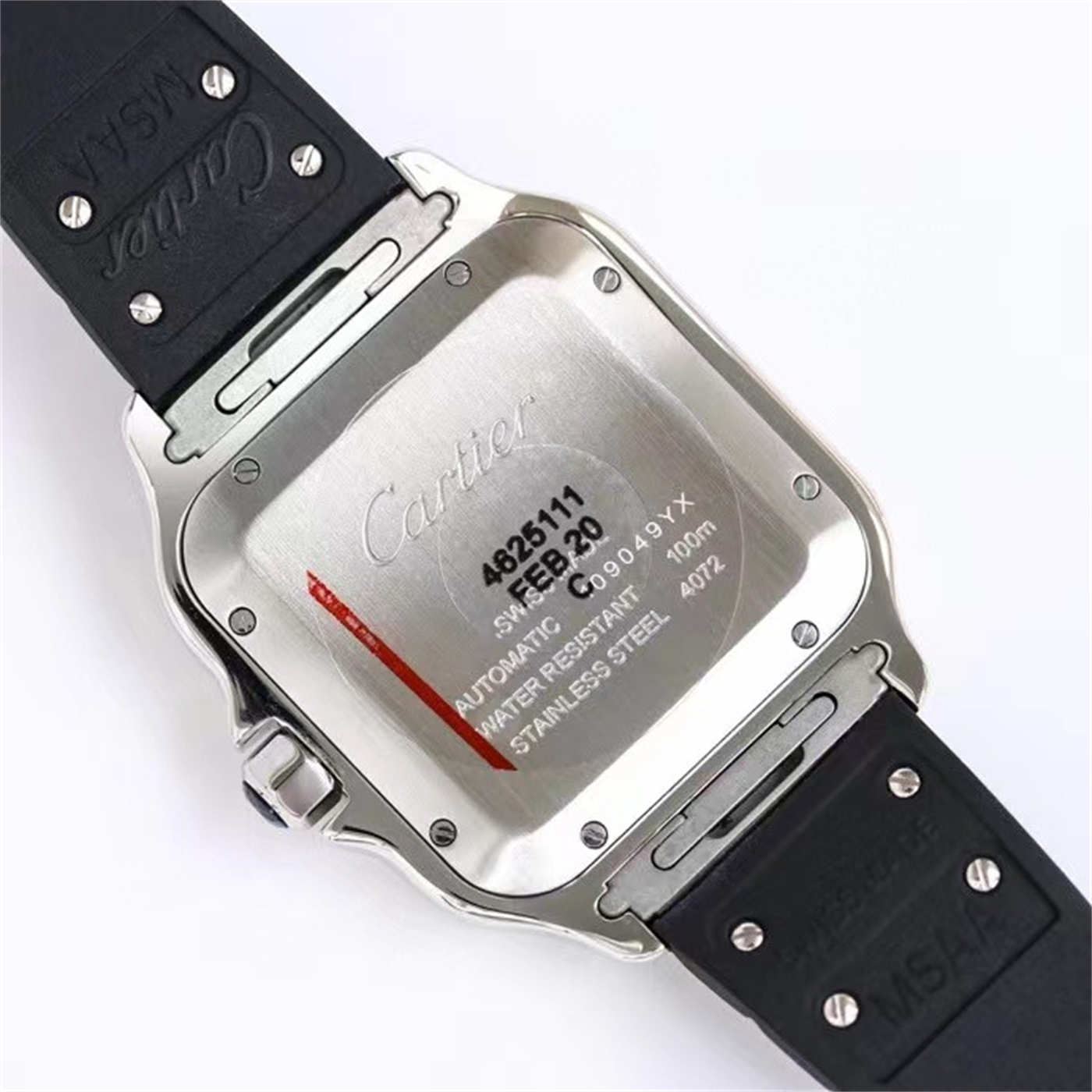 Cartier Santos de Cartier W2SA0009 Two Tone Rubber Strap 1:1 Replica by GF Factory