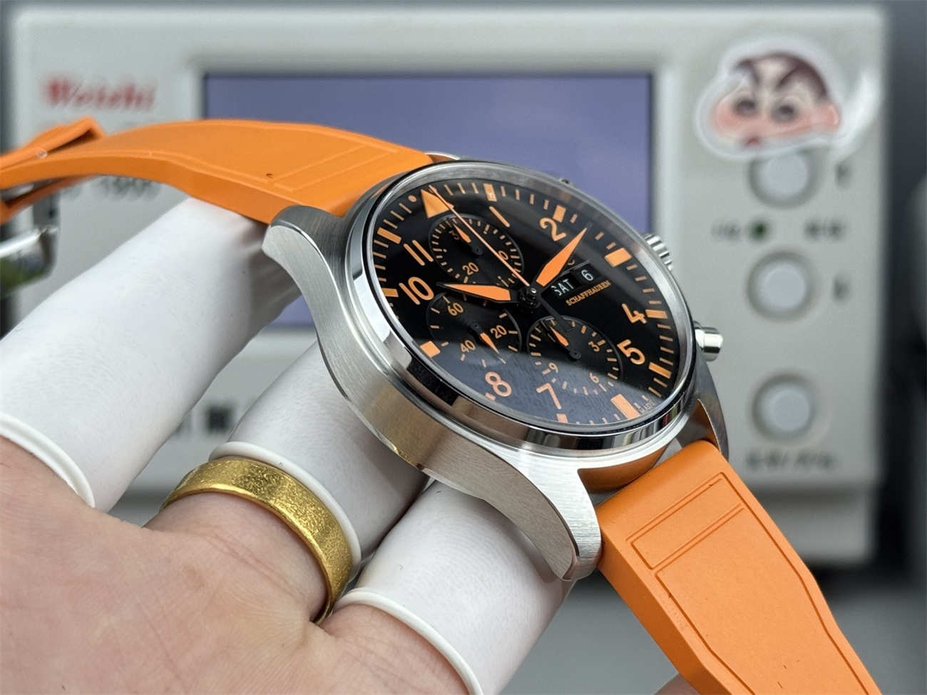 IWC Pilot Chronograph 41 IW388108 Replica – AMG Orange Dial 1:1 Homage
