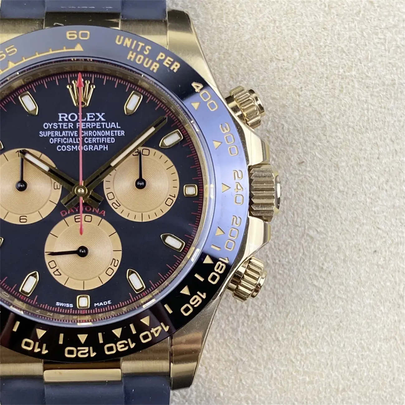 Clean Factory Rolex Daytona 116518LN Replica - John Mayer Gold Dial