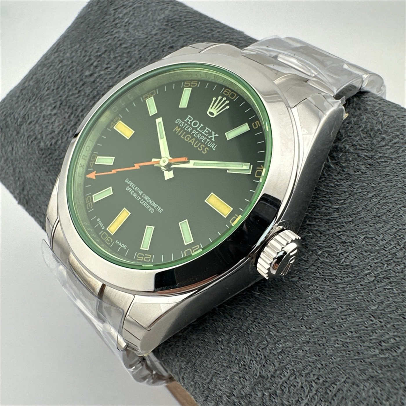 VS Factory Rolex Milgauss 116400GV Green Glass 904L Steel [Real Green Sapphire]
