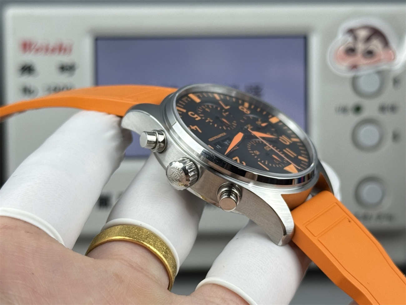 IWC Pilot Chronograph 41 IW388108 Replica – AMG Orange Dial 1:1 Homage
