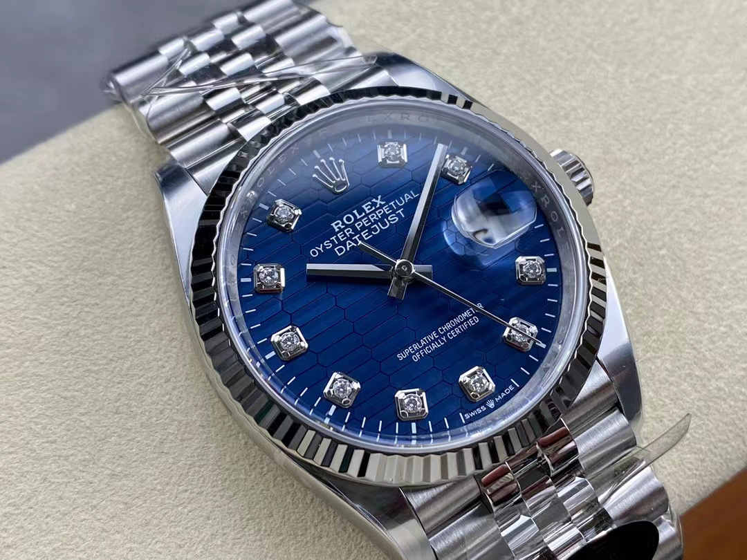 Rolex Datejust 36 126234 Blue Tapestry 1:1 Replica – Premium Homage Watch