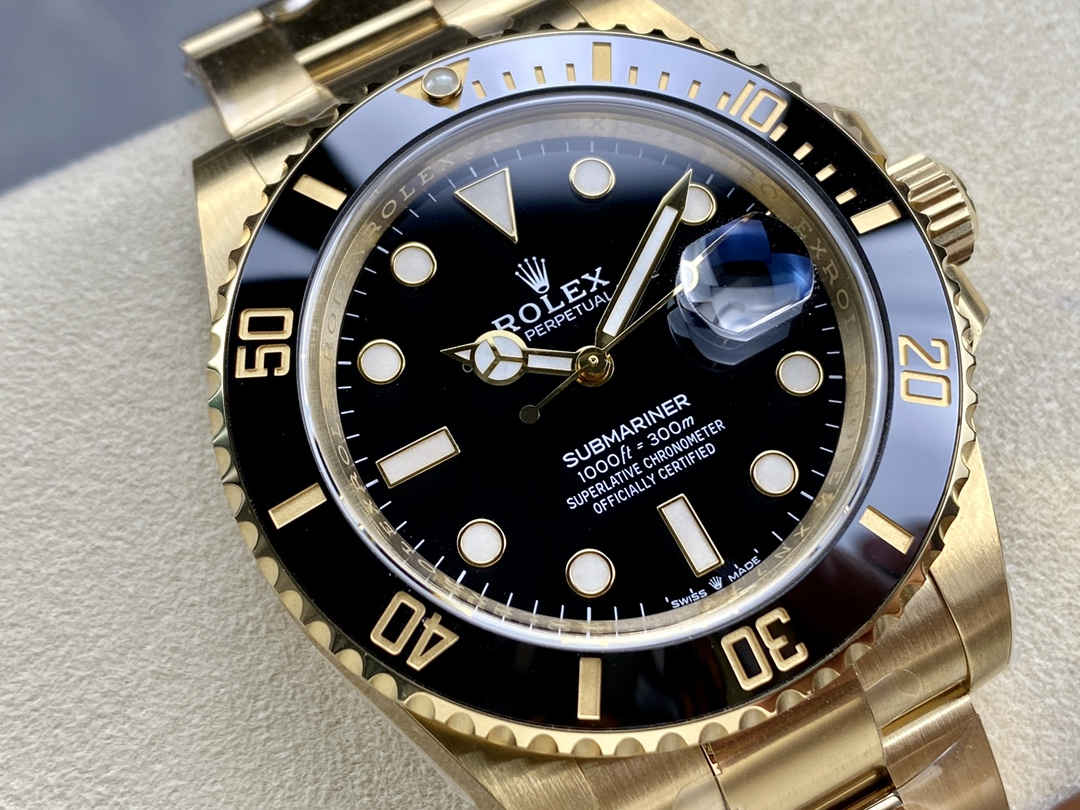 Rolex Submariner 126618LN Full Gold Black Dial 1:1 Replica