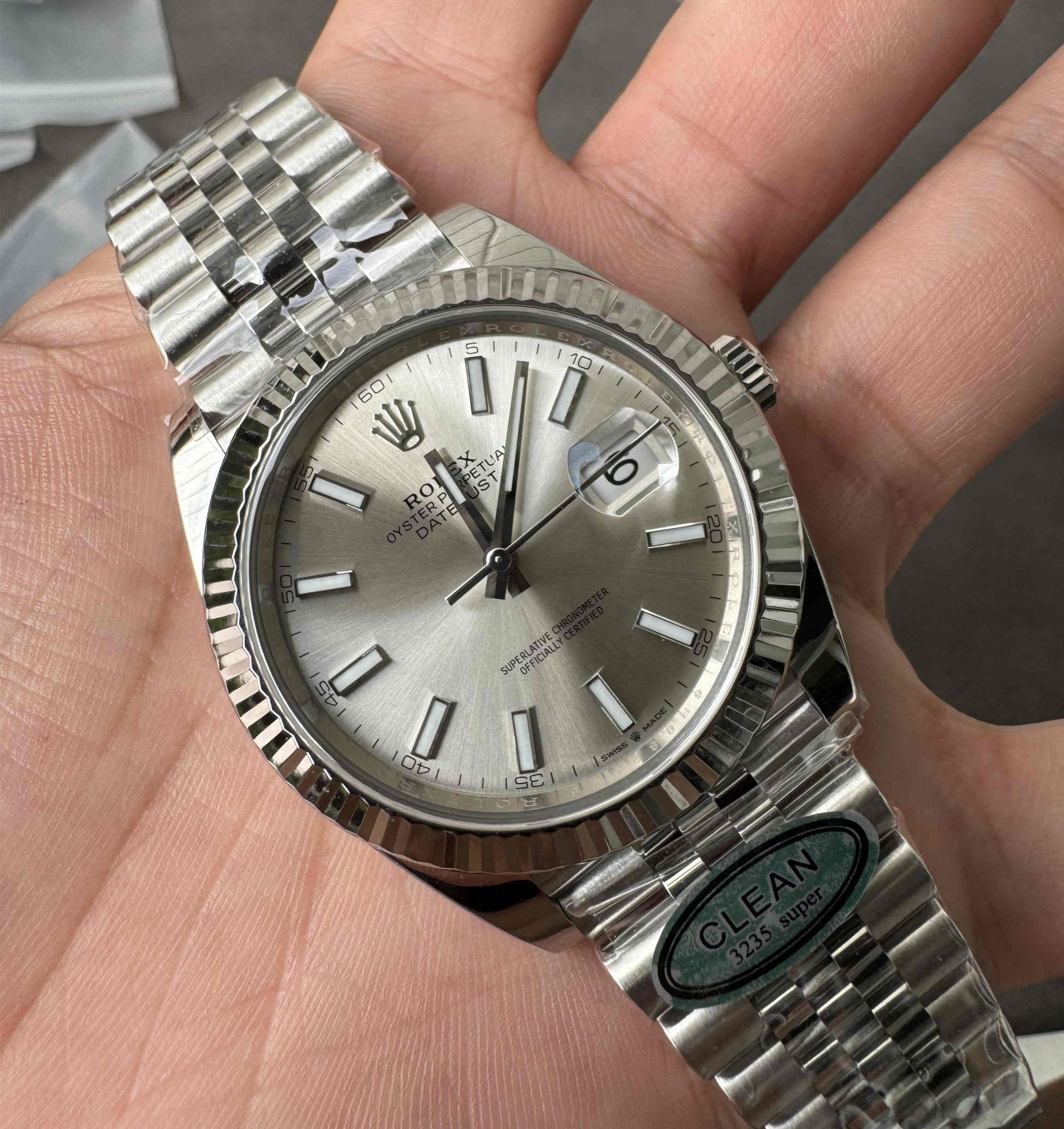 Clean Factory Datejust 126334 Silver Dial 41mm Replica - 904L Steel, 3235 Clone